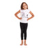 Girls summer pajama set Bear t-shirt + Black leggings